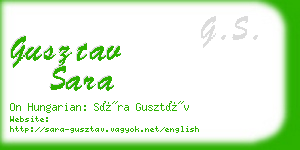 gusztav sara business card